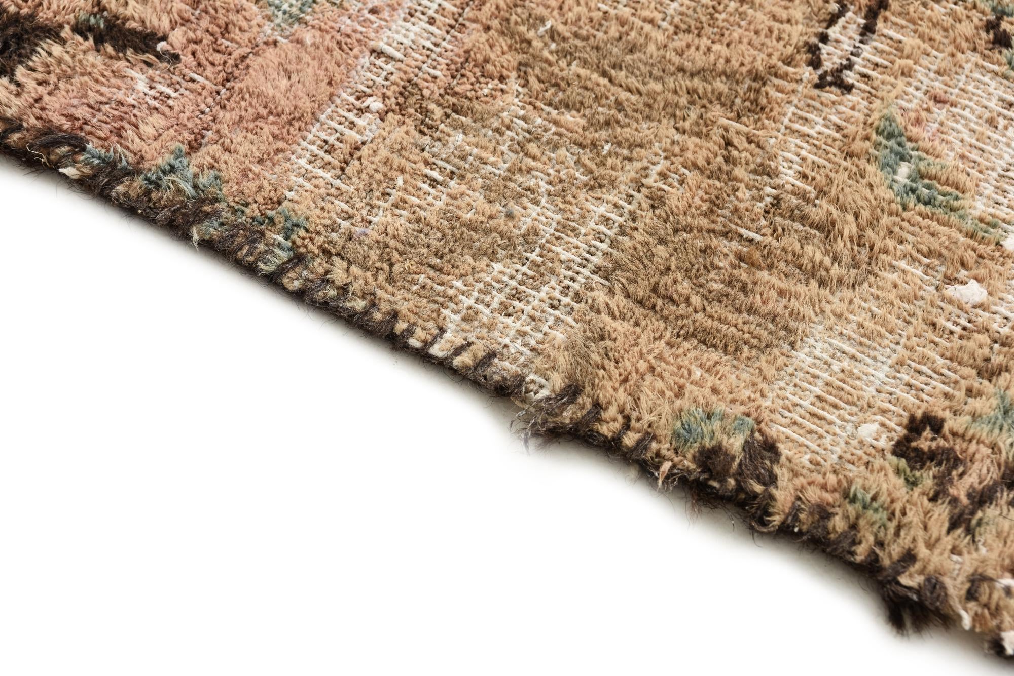 4' 6 x 5' Hand Knotted Ultra Vintage Persian Wool Square Rug