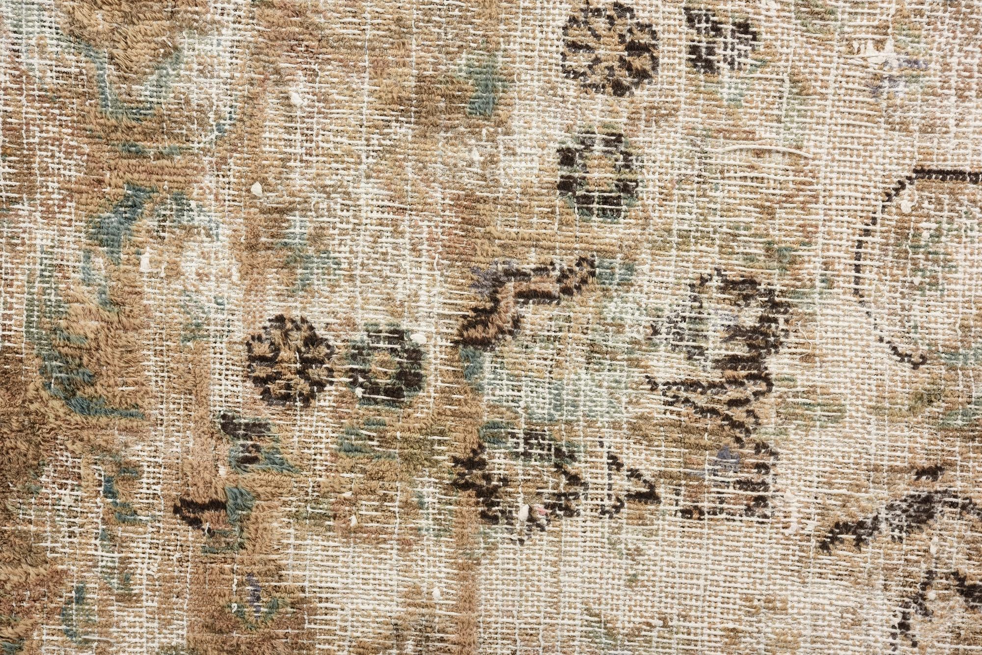 4' 6 x 5' Hand Knotted Ultra Vintage Persian Wool Square Rug