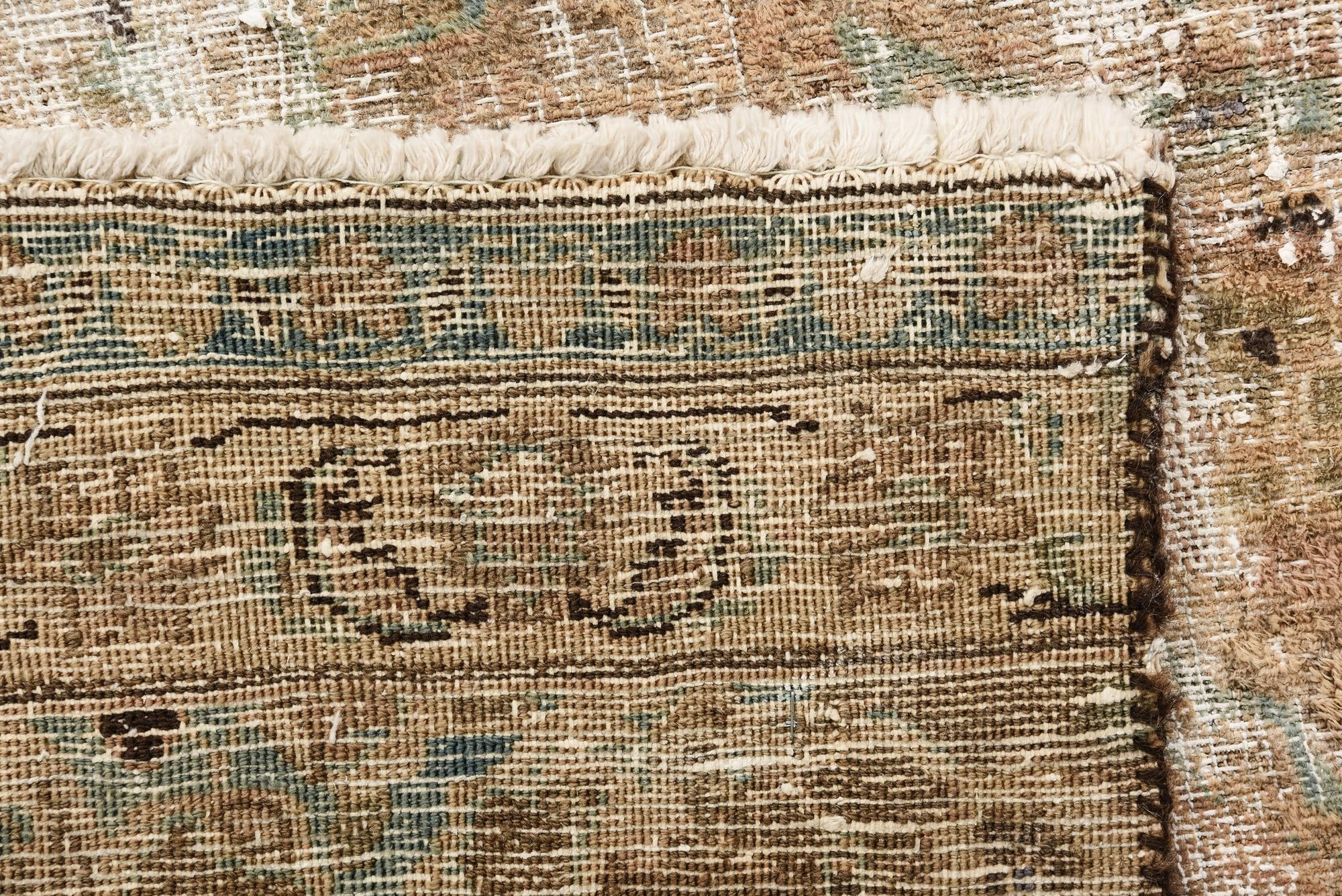 4' 6 x 5' Hand Knotted Ultra Vintage Persian Wool Square Rug