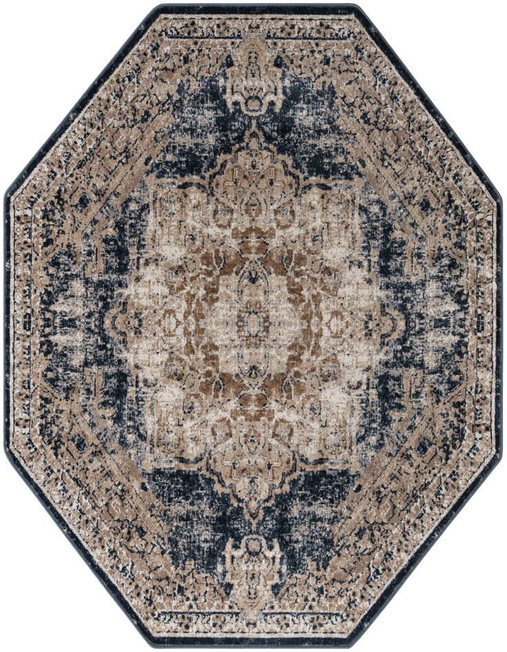 Detail image of 5' 3 x 5' 3 Eliza Octagon Rug