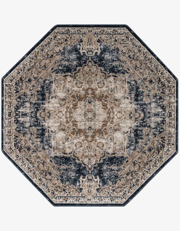 Dark Blue Eliza Octagon Rug