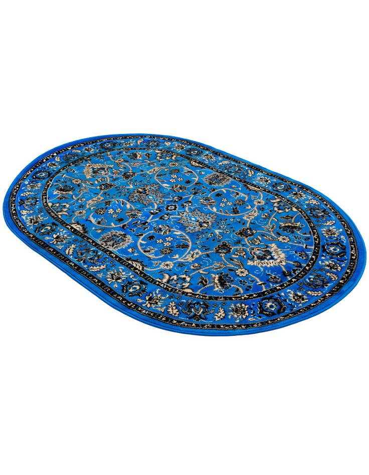 Detail image of 4' x 6' Kashan Design Oval Rug