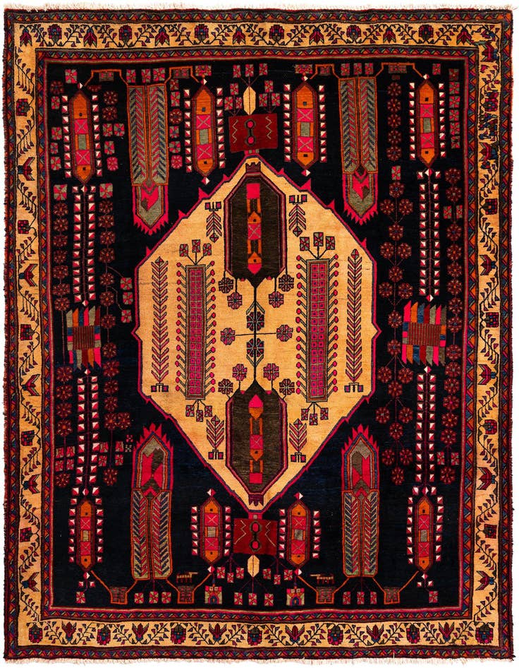 Detail image of 6' 11 x 9' 11 Abadeh Wool Rug