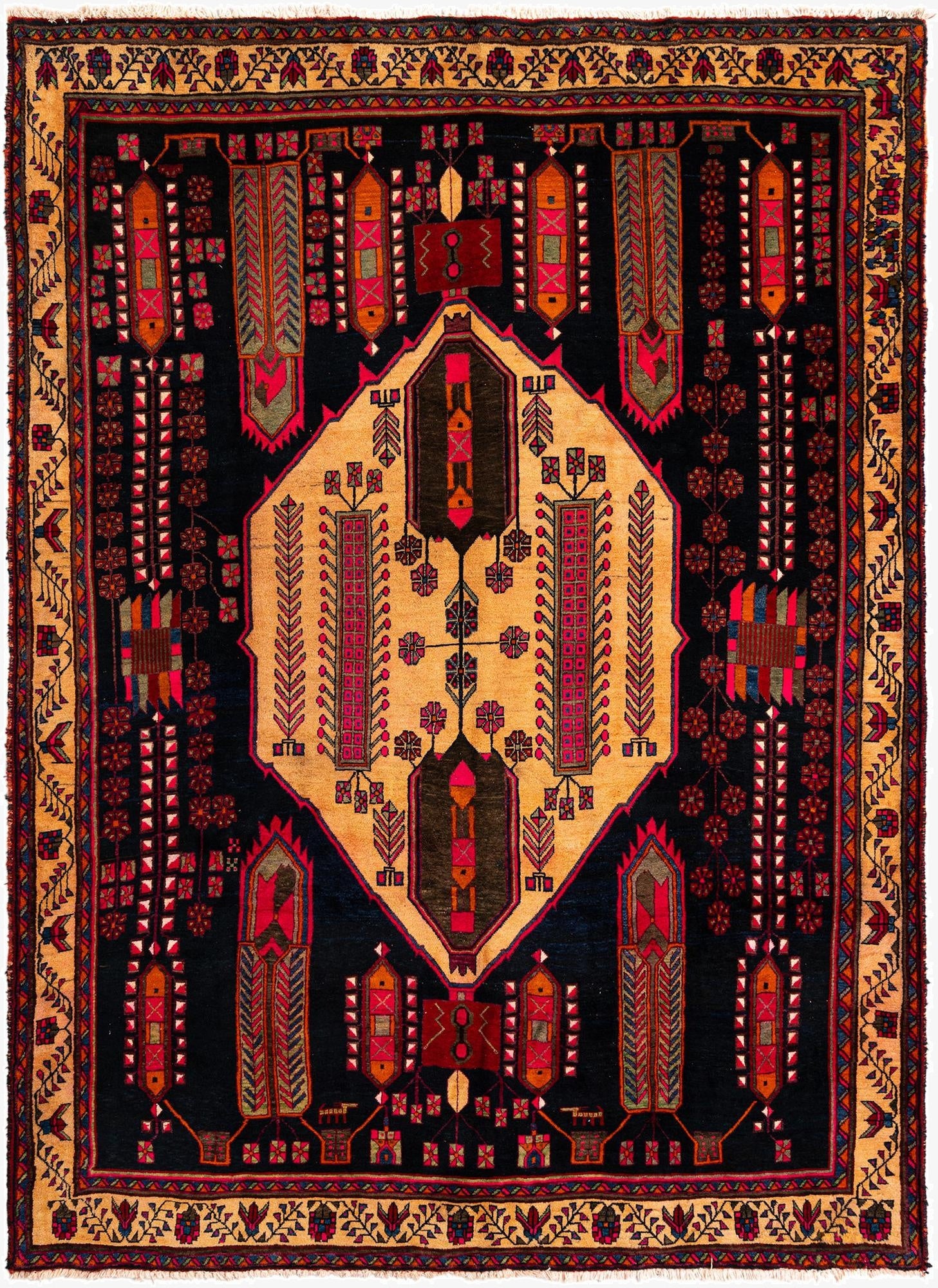 6' 11 x 9' 11 Abadeh Wool Rug
