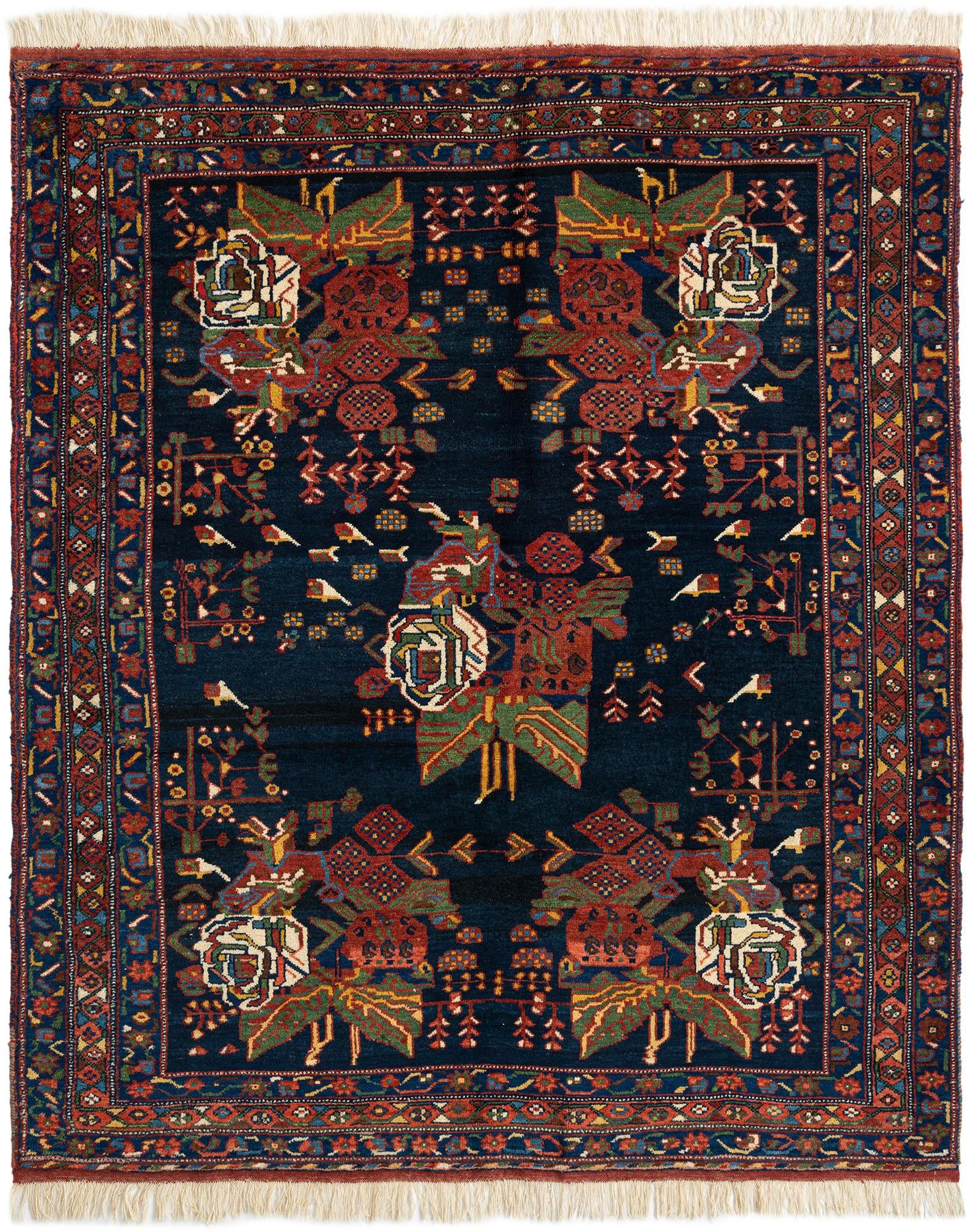 5' 1 x 6' 2 Afshar Wool Rug