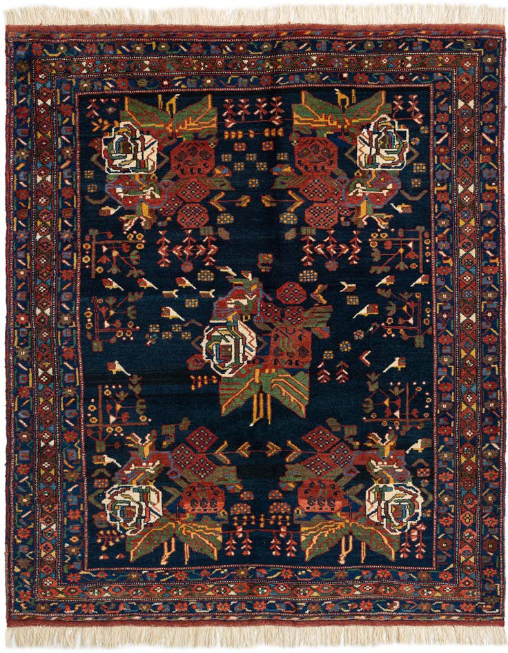 Detail image of 5' 1 x 6' 2 Afshar Wool Rug