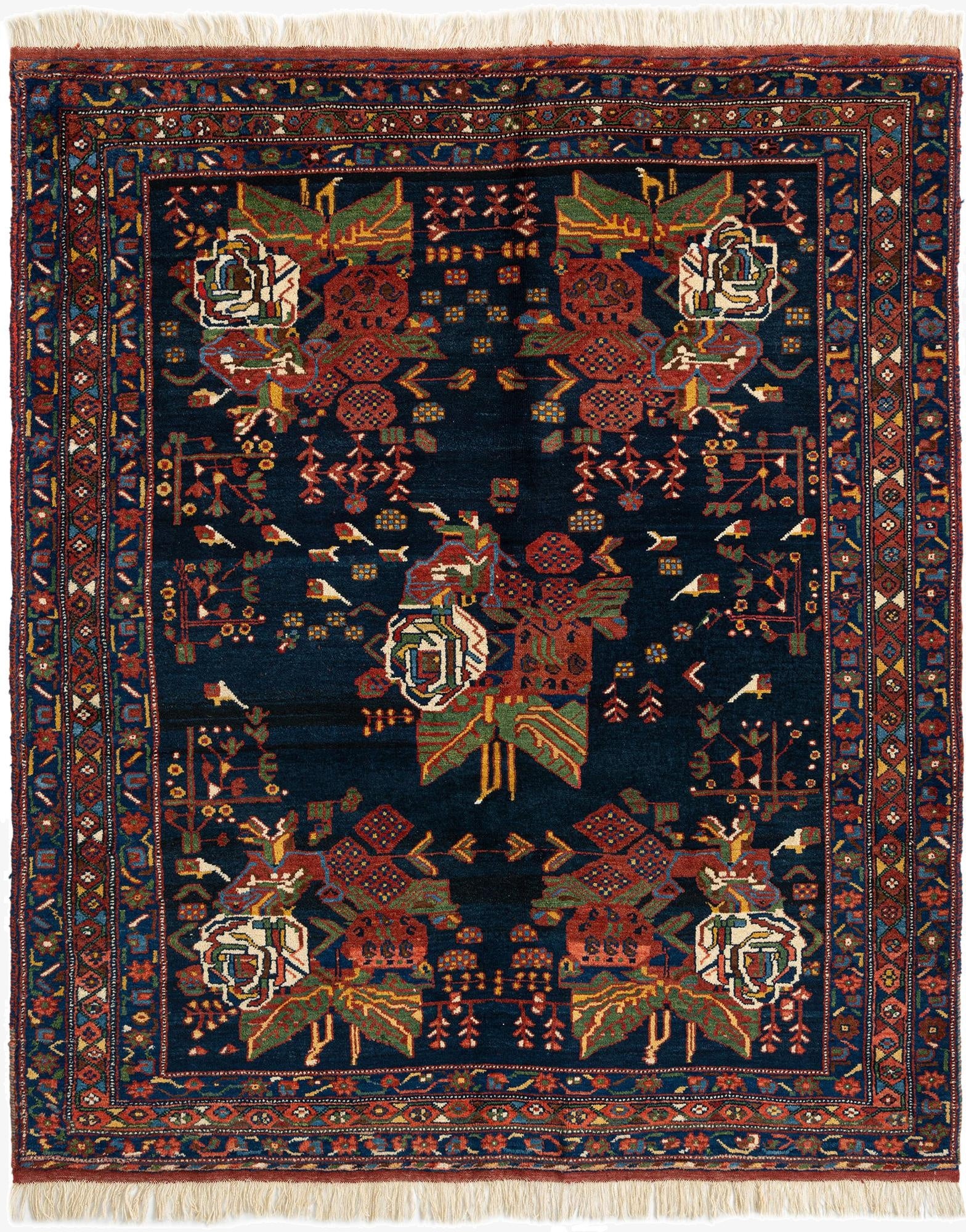 155cm x 190cm Afshar Wool Rug