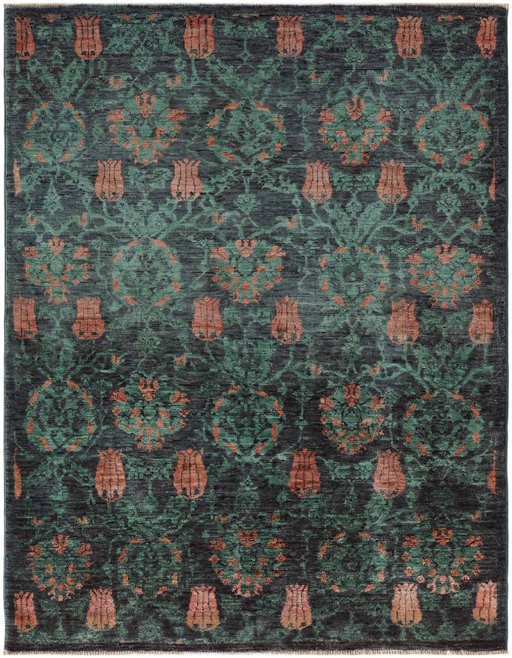 Detail image of 4' 2 x 6' 7 Hand Knotted Ariana Ziegler Rug