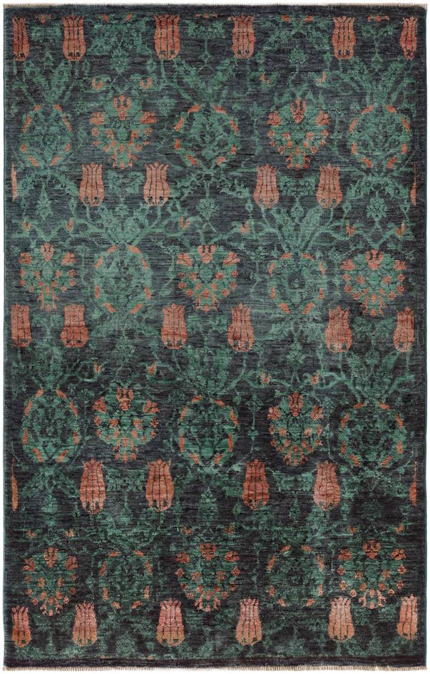 Detail image of 4' 2 x 6' 7 Hand Knotted Ariana Ziegler Rug