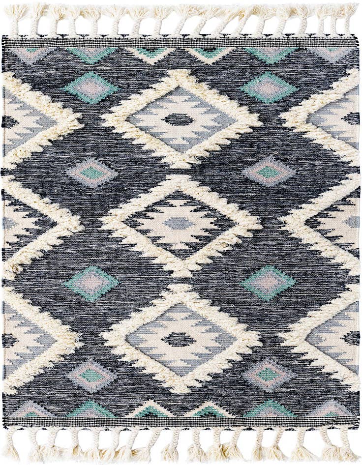 Detail image of 4' 1 x 6' 1 Hand Woven Arizona Wool Rug