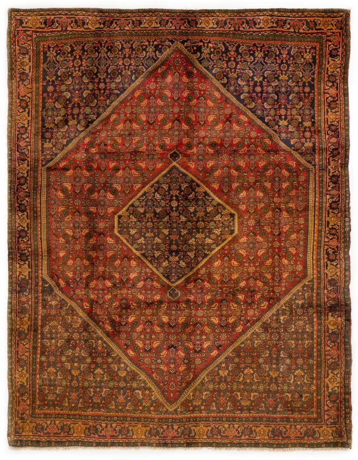 Detail image of 7' 3 x 9' 11 Hand Knotted Bidjar Persian Wool Rug