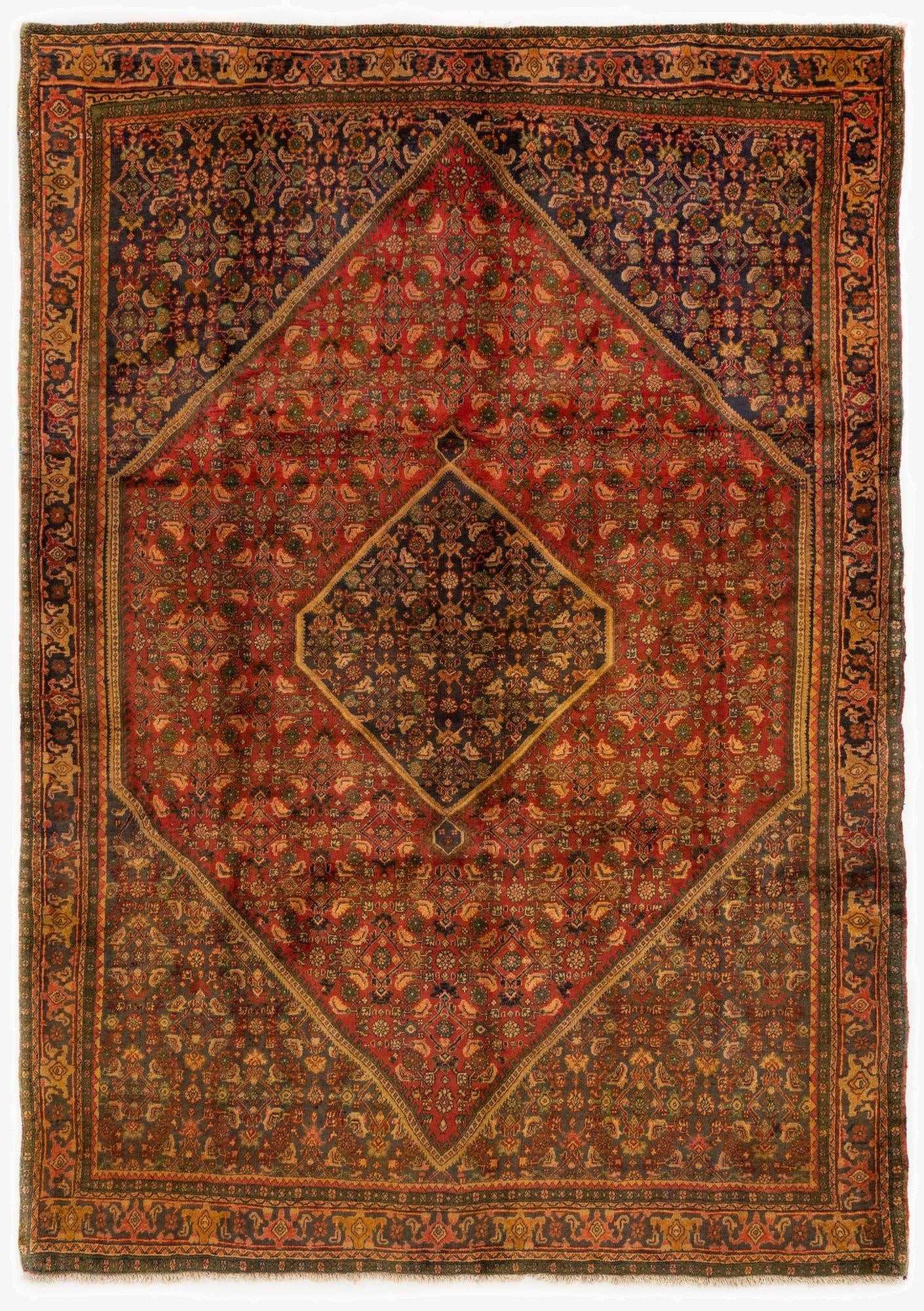 7' 3 x 9' 11  Hand Knotted Bidjar Persian Wool Rug