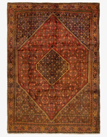 7' 3 x 9' 11 Hand Knotted Bidjar Persian Wool Rug