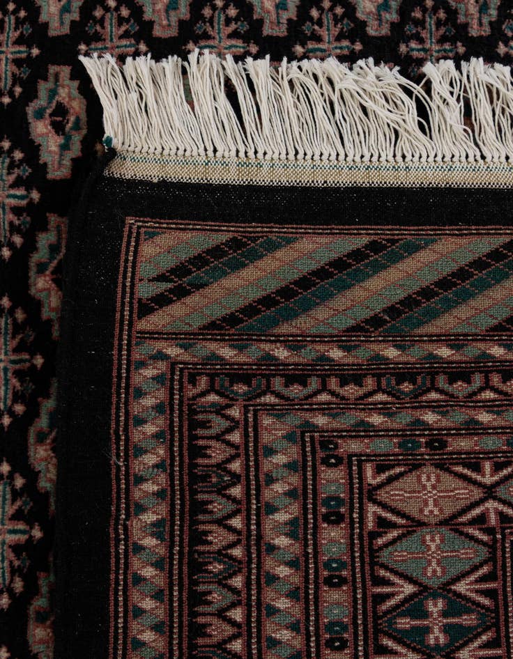 Detail image of 5' 2 x 8'  Hand Knotted Bokhara Oriental Wool Rug