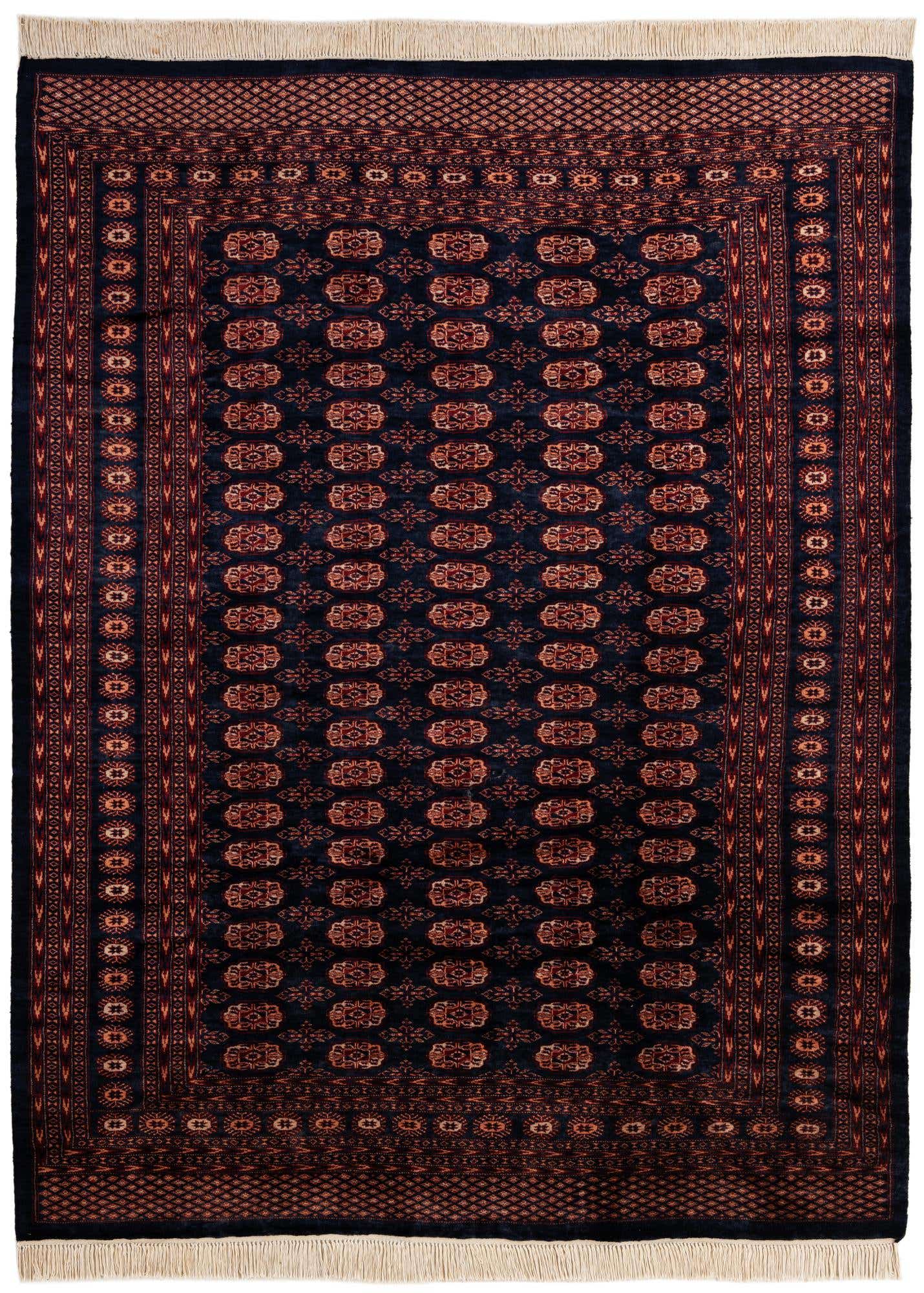 6' 4 x 8' 4 Hand Knotted Bokhara Oriental Wool Rug