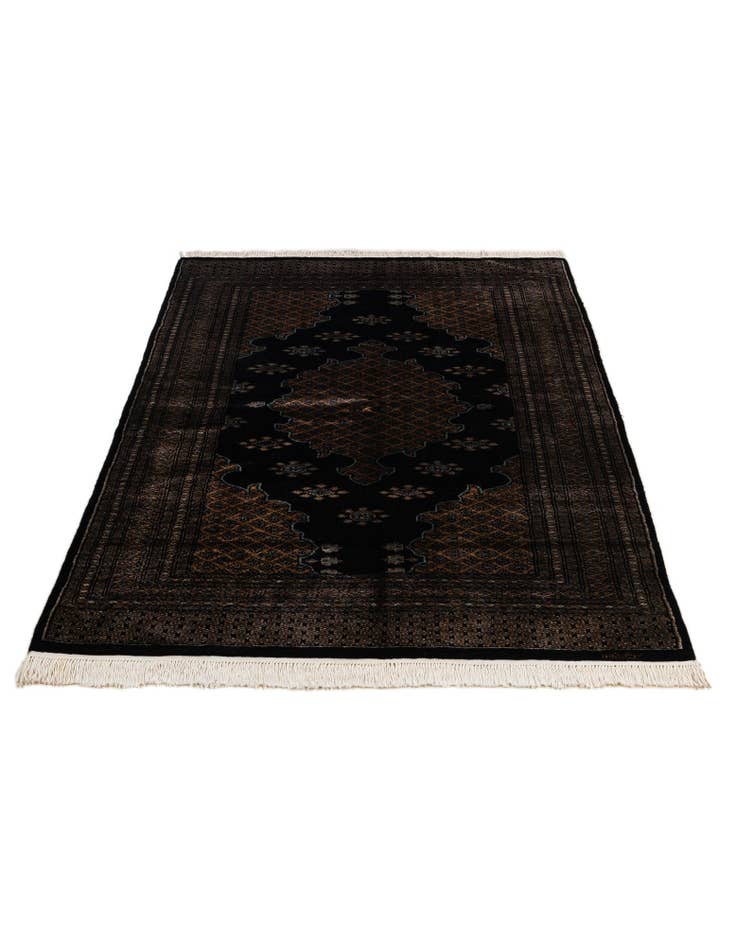 Detail image of 4' 2 x 6' 5 Hand Knotted Bokhara Oriental Wool Rug