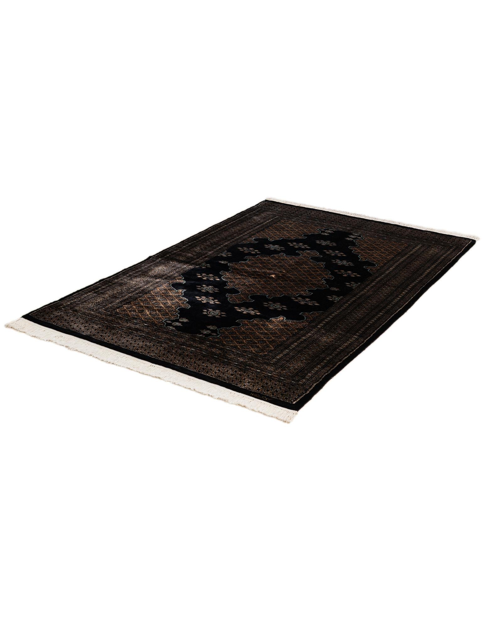 4' 2 x 6' 5 Hand Knotted Bokhara Oriental Wool Rug