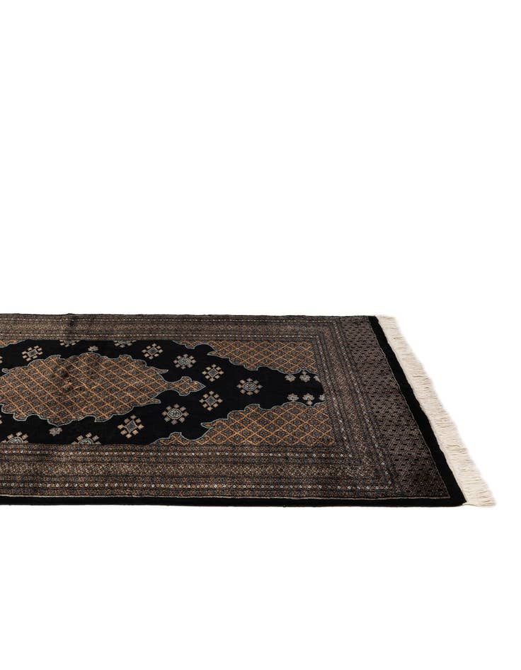 Detail image of 4' 2 x 6' 5 Hand Knotted Bokhara Oriental Wool Rug