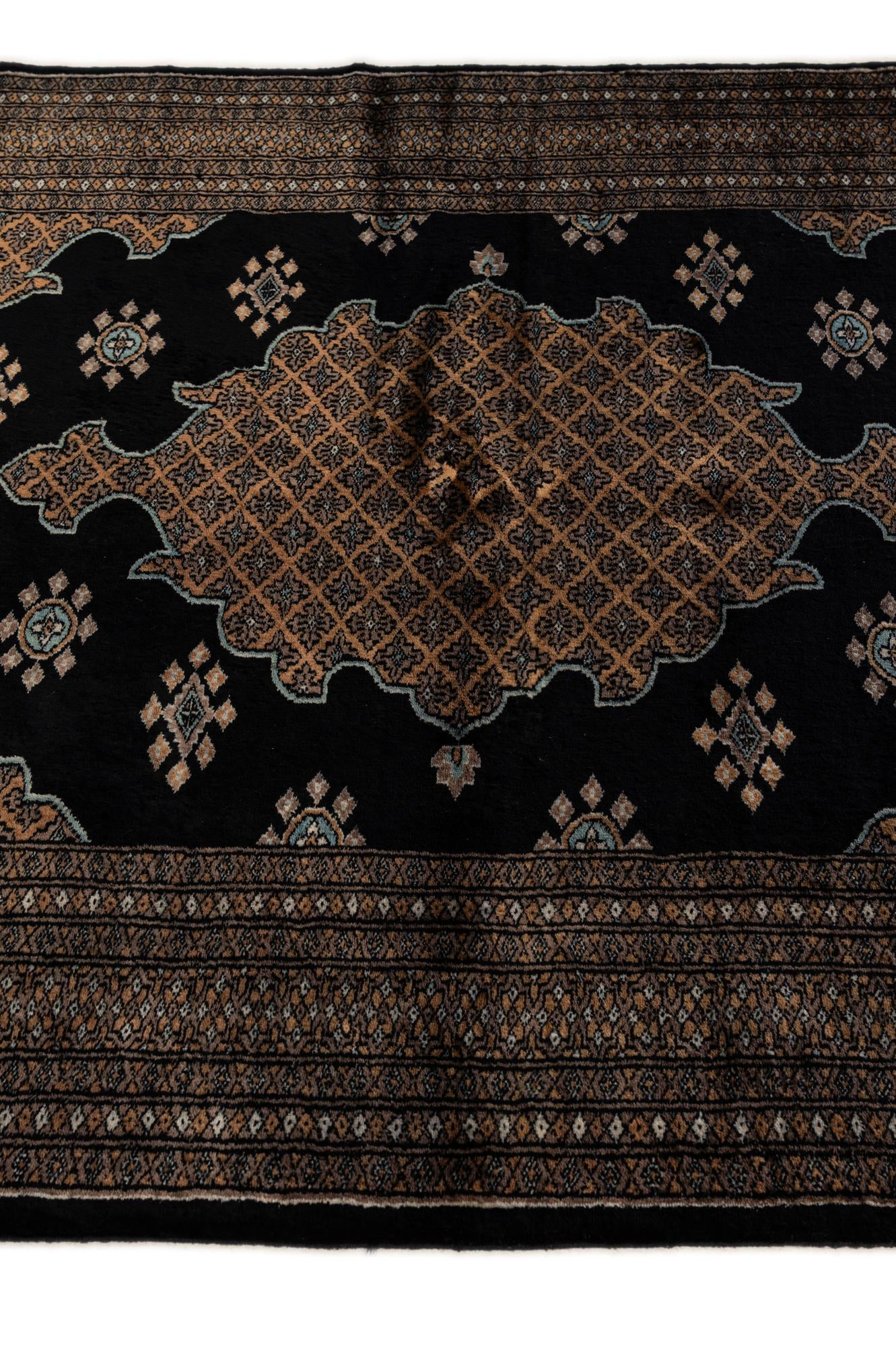 4' 2 x 6' 5 Hand Knotted Bokhara Oriental Wool Rug