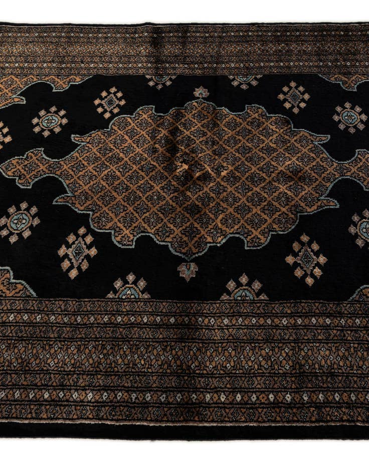 Detail image of 4' 2 x 6' 5 Hand Knotted Bokhara Oriental Wool Rug