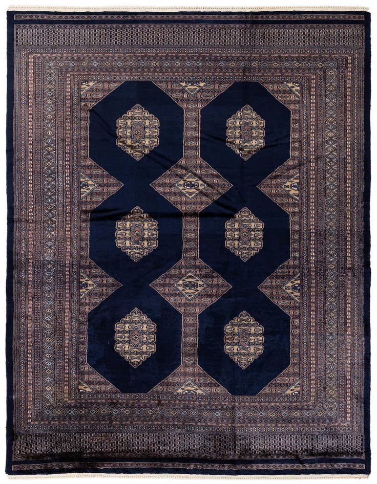 Detail image of 6' x 8' 7 Hand Knotted Bokhara Oriental Rug