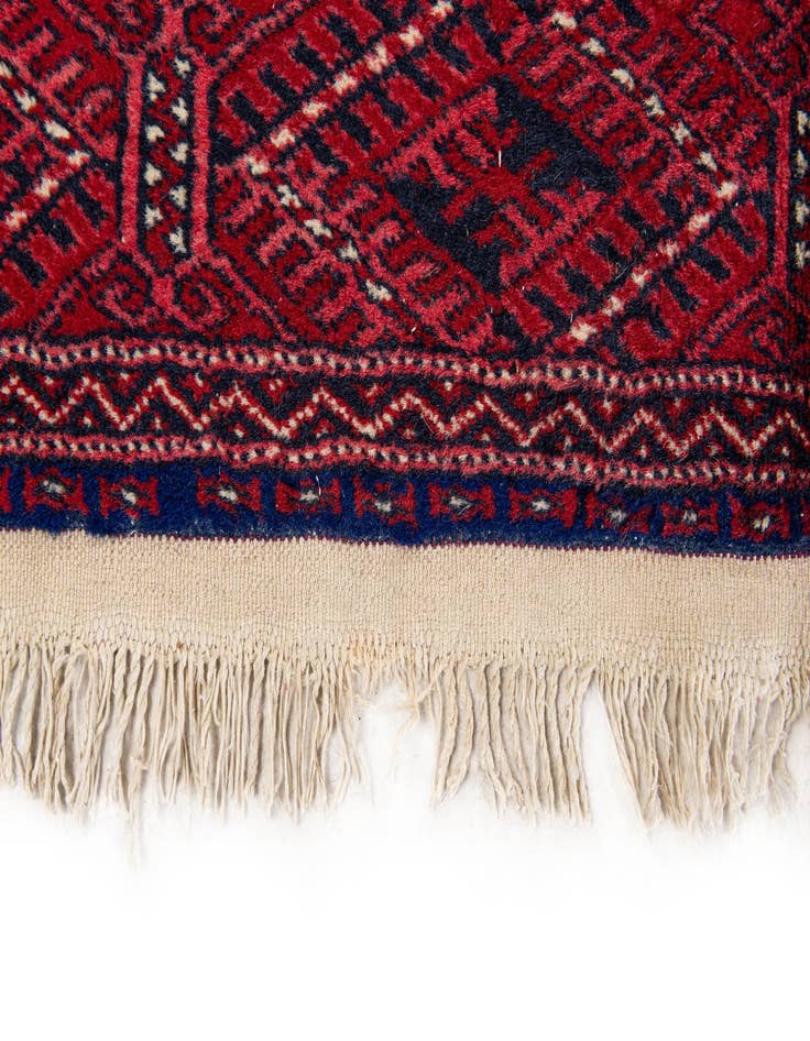 Detail image of 6' 2 x 9' 3  Hand Knotted Bokhara Oriental Wool Rug