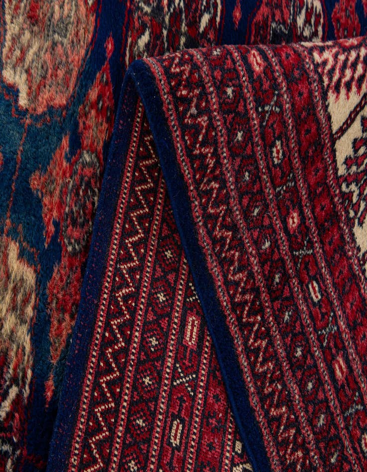Detail image of 6' 2 x 9' 3  Hand Knotted Bokhara Oriental Wool Rug