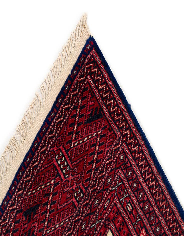 Detail image of 6' 2 x 9' 3  Hand Knotted Bokhara Oriental Wool Rug