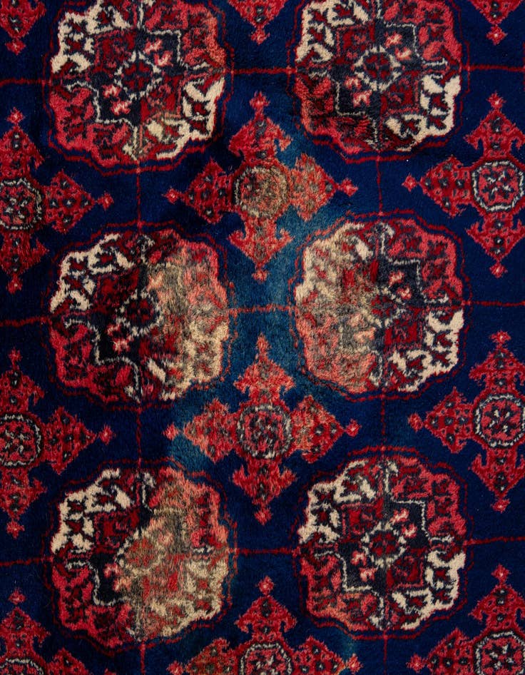 Detail image of 6' 2 x 9' 3  Hand Knotted Bokhara Oriental Wool Rug