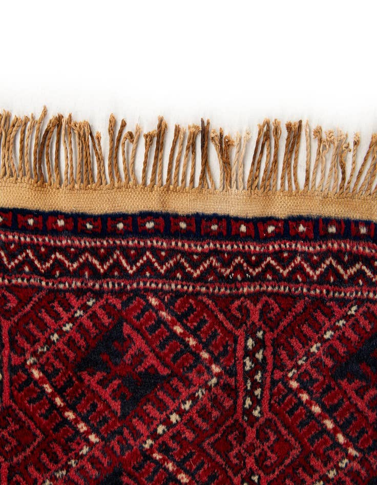 Detail image of 6' 2 x 9' 3  Hand Knotted Bokhara Oriental Wool Rug