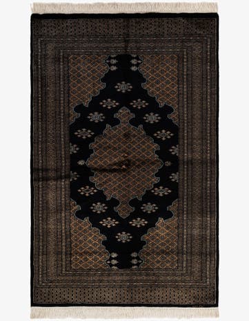 4' 2 x 6' 5 Hand Knotted Bokhara Oriental Wool Rug