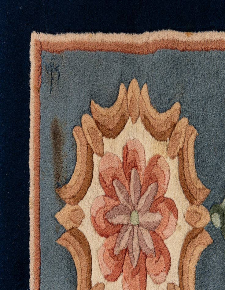 Detail image of 9' 1 x 12' 5  Hand Knotted Carved Pekin Wool Rug