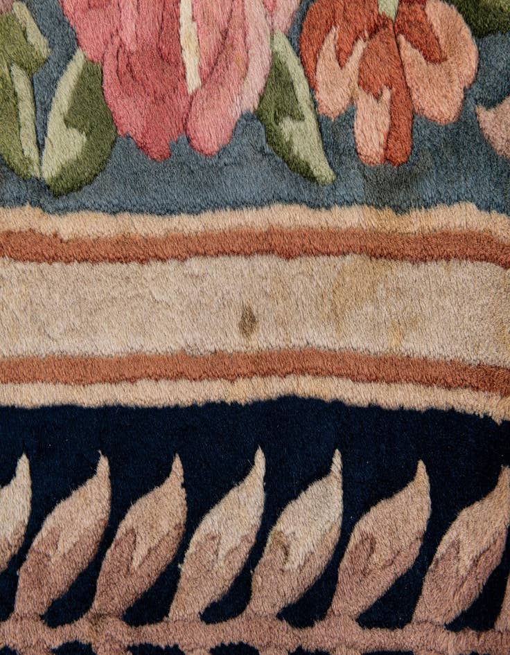 Detail image of 9' 1 x 12' 5  Hand Knotted Carved Pekin Wool Rug