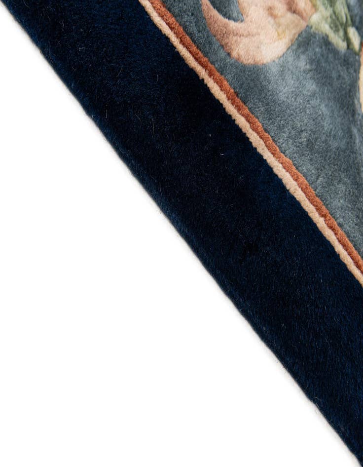 Detail image of 9' 1 x 12' 5  Hand Knotted Carved Pekin Wool Rug