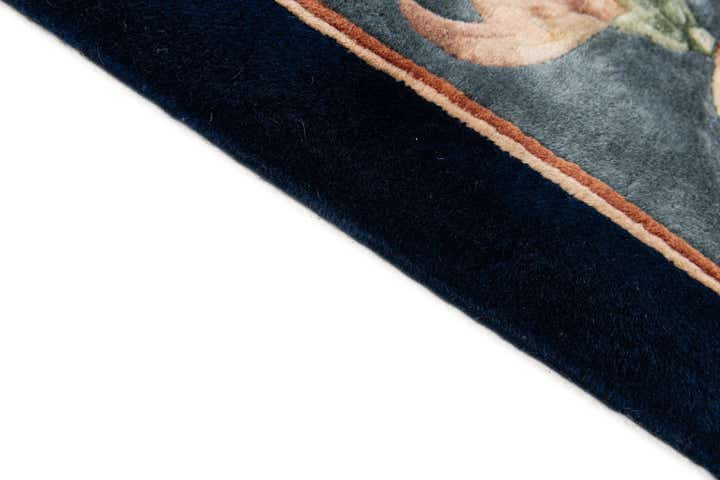 9' 1 x 12' 5 Hand Knotted Carved Pekin Wool Rug