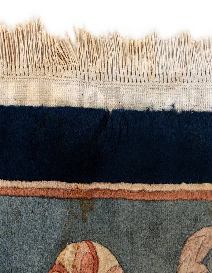 Detail image of 9' 1 x 12' 5  Hand Knotted Carved Pekin Wool Rug