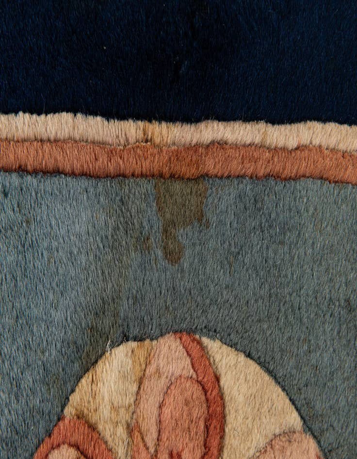 Detail image of 9' 1 x 12' 5  Hand Knotted Carved Pekin Wool Rug