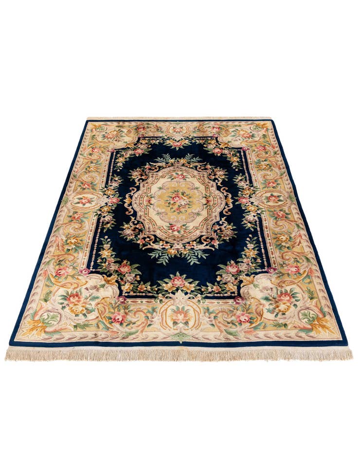 Detail image of 7' 7 x 10' 9  Hand Knotted Carved Pekin Wool Rug