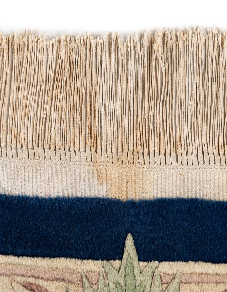 Detail image of 7' 7 x 10' 9  Hand Knotted Carved Pekin Wool Rug