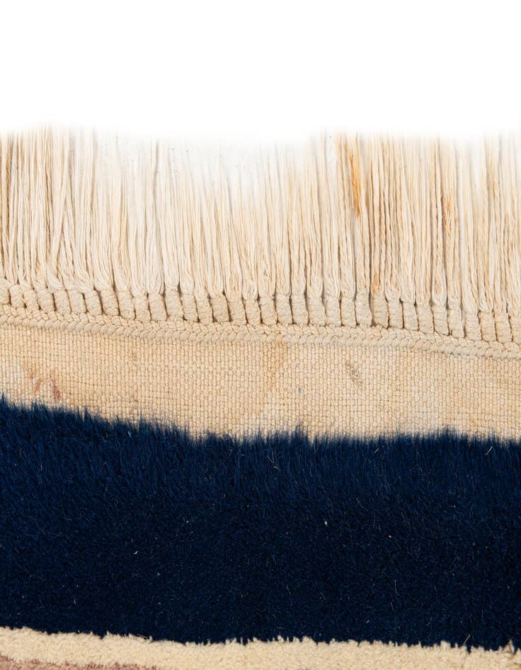 Detail image of 7' 7 x 10' 9  Hand Knotted Carved Pekin Wool Rug