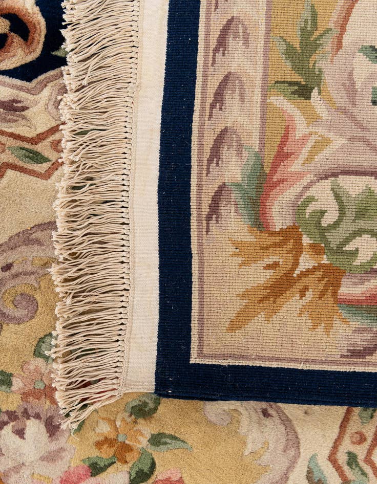 Detail image of 7' 7 x 10' 9  Hand Knotted Carved Pekin Wool Rug