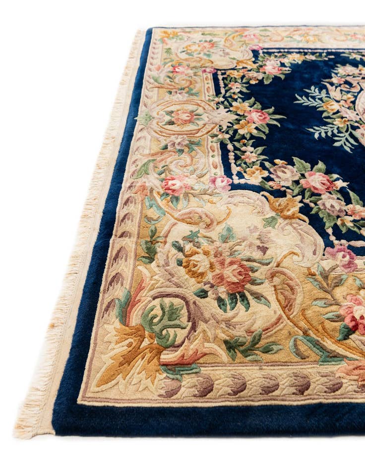 Detail image of 7' 7 x 10' 9  Hand Knotted Carved Pekin Wool Rug
