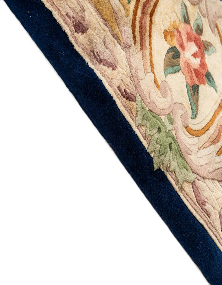 Detail image of 7' 7 x 10' 9  Hand Knotted Carved Pekin Wool Rug