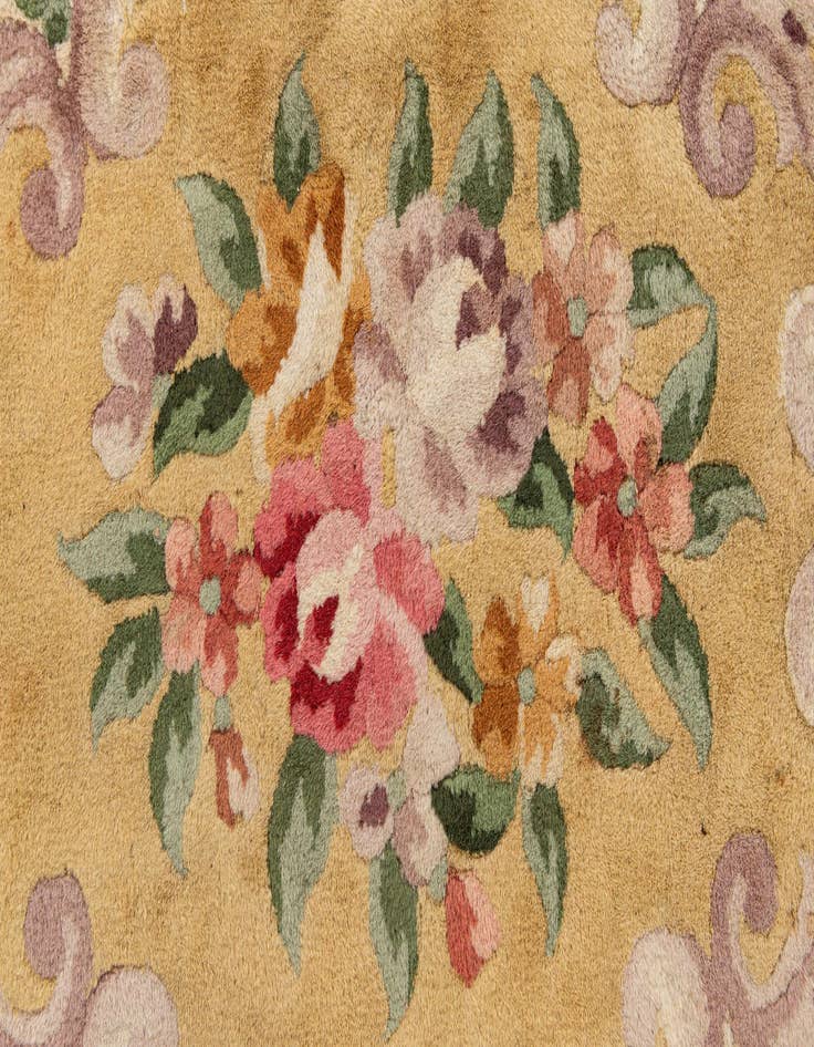 Detail image of 7' 7 x 10' 9  Hand Knotted Carved Pekin Wool Rug