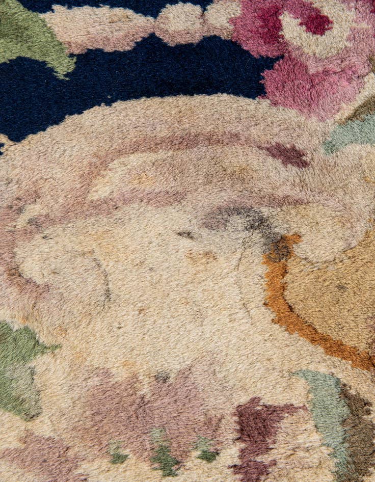 Detail image of 7' 7 x 10' 9  Hand Knotted Carved Pekin Wool Rug