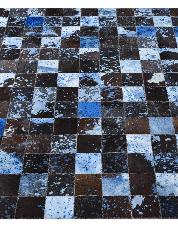 Detail image of 4' 7 x 6' 6 Cowhide Leather Rug