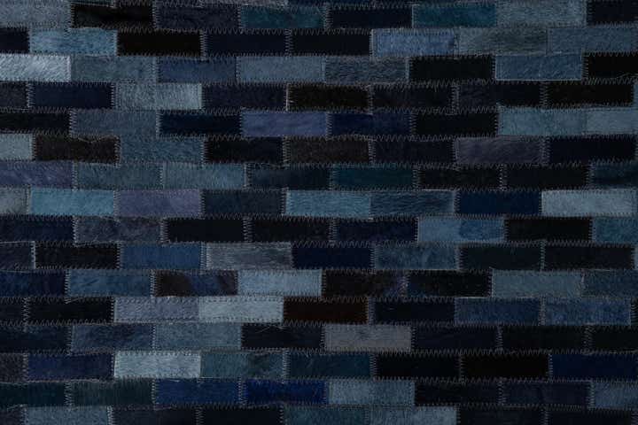 5' 2 x 8' Cowhide Leather Rug