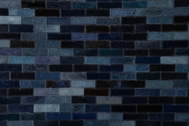 Detail image of 5' 2 x 8' Cowhide Leather Rug