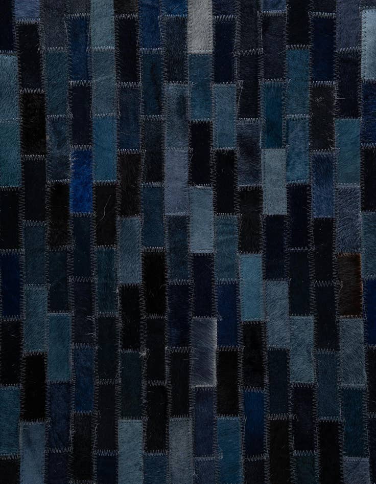 Detail image of 5' 2 x 8' Cowhide Leather Rug