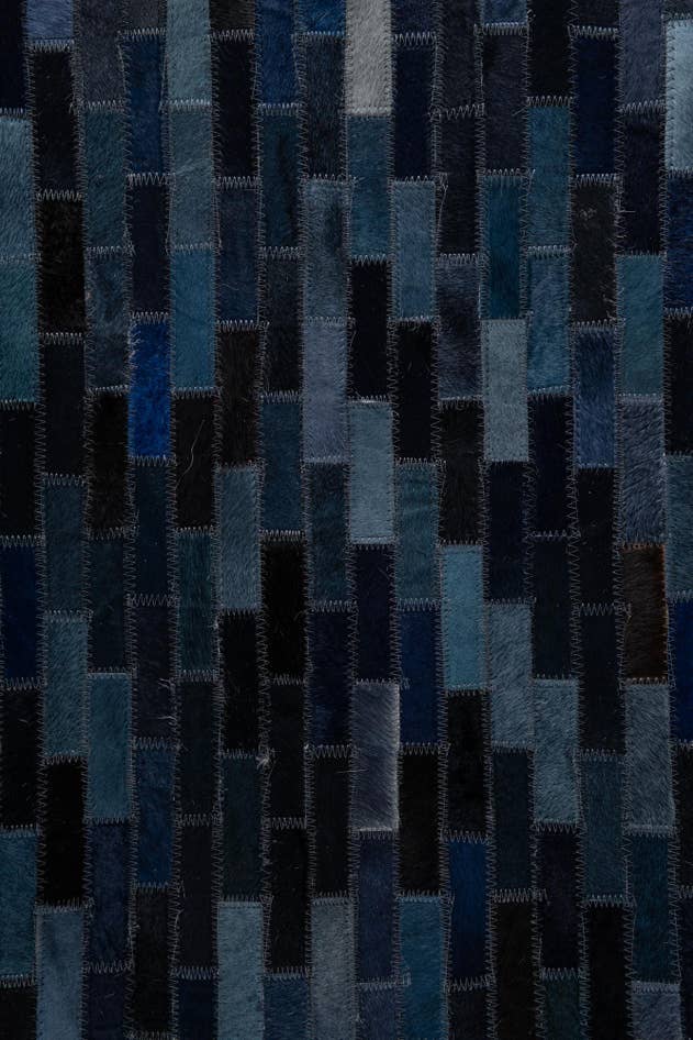 Detail image of 5' 2 x 8' Cowhide Leather Rug